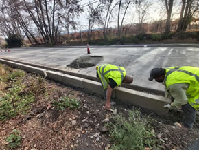 Avanzan obras de mejoramiento vial en la comuna de Calle Larga