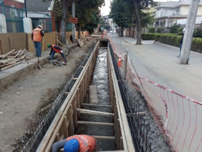 Avanzan obras en colector Von Schroeders de Viña del Mar