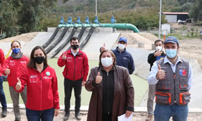 Autoridades visitaron Proyecto de Regadío de Cuncumén