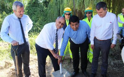 Autoridades pusieron Primera Piedra del Puente El Medio en Santa María