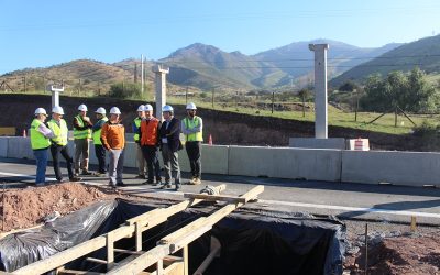 Avanzan obras de nueva pasarela en Ruta 5 Norte