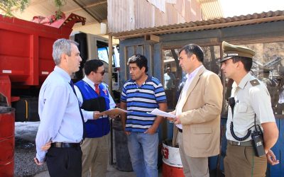 Autoridades ordenan paralización inmediata a extracción ilegal de áridos en el cauce del Aconcagua