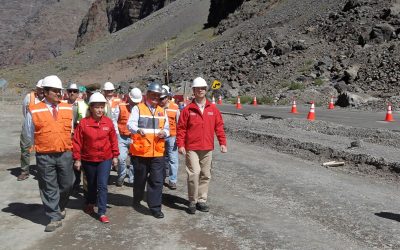 Subsecretario Lucas Palacios inspecciona obras en Cuesta Caracoles de la Ruta 60 CH y el comienzo del tránsito diferido
