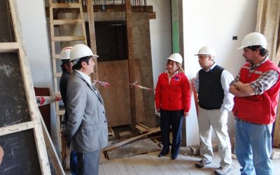 Revisan avances en obras de restauración de Gobernación de Los Andes