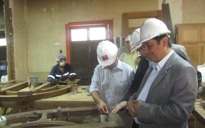 Inspeccionan obras de restauración de la Iglesia San Francisco del Cerro Barón